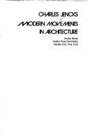 Cover of: Modern movements in architecture.