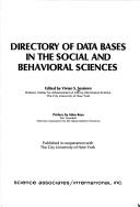 Cover of: Directory of data bases in the social and behavioral sciences.