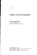 Culture and personality by Victor Barnouw