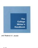 Cover of: The college writer's handbook by Suzanne E. Jacobs, Suzanne E. Jacobs