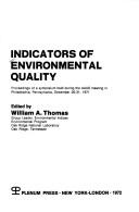Cover of: Indicators of environmental quality.