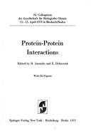Cover of: Protein-protein interactions. | Gesellschaft fuМ€r Biologische Chemie.