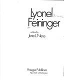 Cover of: Lyonel Feininger. by Lyonel Feininger