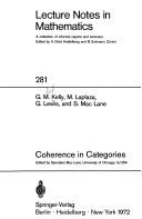 Cover of: Coherence in categories