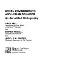 Cover of: Urban environments and human behavior by Gwen Bell