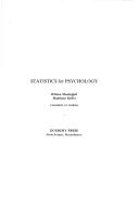 Cover of: Statistics for psychology | William Mendenhall