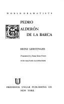 Cover of: Pedro Calderón de la Barca