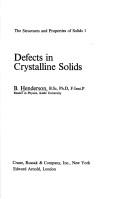 Cover of: Defects in crystalline solids