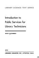 Cover of: Introduction to public services for library technicians. by Marty Bloomberg