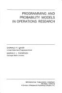 Cover of: Programming and probability models in operations research by Donald P. Gaver