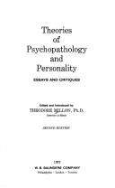 Cover of: Theories of psychopathology and personality: essays and critiques.