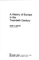 A history of Europe in the twentieth century by David E. Sumler