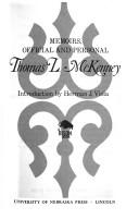 Memoirs, official and personal by Thomas Loraine McKenney