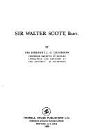 Cover of: Sir Walter Scott, bart. by Herbert John Clifford Grierson