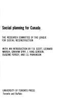 Cover of: Social Planning For Canada | 