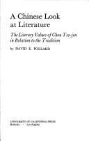 Cover of A Chinese look at literature