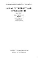 Cover of: Algal physiology and biochemistry by W. D. P. Stewart