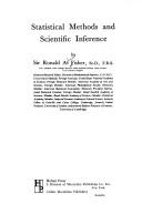 Cover of: Statistical methods and scientific inference by Ronald Aylmer Fisher