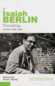 Cover of: Flourishing by Isaiah Berlin