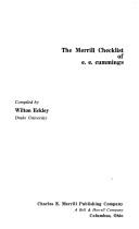 Cover of: The Merrill checklist of E. E. Cummings. | Wilton Eckley