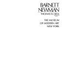 Barnett Newman by Thomas B. Hess