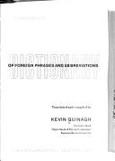 Dictionary of foreign phrases and abbreviations by Kevin Guinagh