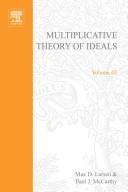 Cover of: Multiplicative theory of ideals