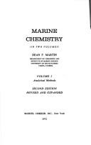 Cover of: Marine chemistry