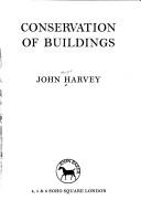 Cover of: Conservation of buildings