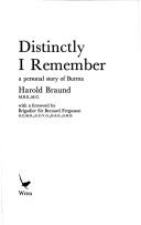 Distinctly I remember by H. E. W. Braund