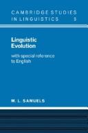 Cover of: Linguistic evolution; with special reference to English