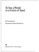 Cover of: To see a world in a grain of sand. by Caesar Johnson
