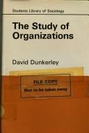 Cover of: The study of organizations.