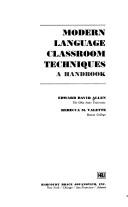 Cover of: Modern language classroom techniques by Edward David Allen