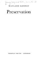 Cover of: Preservation