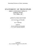 Cover of: Statement of principles: adopted at the International Conference on Cataloguing Principles, Paris, October 1961.