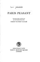 Cover of: Paris peasant