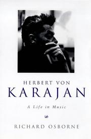 Cover of: Herbert Von Karajan by Richard Osborne