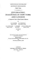 Cover of: Psychiatric diagnosis in New York and London by by J. E. Cooper [and others]