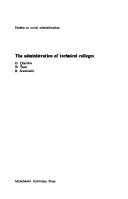 Cover of: The administration of technical colleges