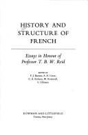 History and structure of French by T. B. W. Reid