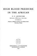 Cover of: High blood pressure in the African