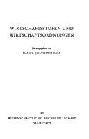 Cover of: Wirtschaftsstufen und Wirtschaftsordnungen