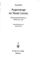 Cover of: Augenzeuge im Staate Lenins: ein Korrespondent berichtet aus Moskau 1921-1930.