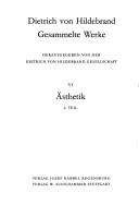 Cover of: Gesammelte Werke by Dietrich Von Hildebrand
