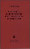 Cover of: Geschichte der Thierzucht und Thiermedicin im Alterthum. by Anton Baranski