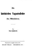 Cover of: Die lateinischen Vagantenlieder des Mittelalters. by Oscar Hubatsch