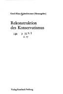 Cover of: Rekonstruktion des Konservatismus.