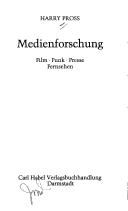 Cover of: Medienforschung by Harry Pross