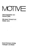 Cover of: Motive: deutsche Autoren zur Frage : Warum schreiben sie?